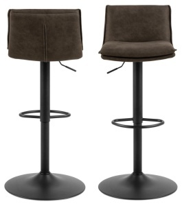 Scaun de bar Flynn V1, Gri, 107x44x53 cm - Img 5