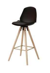 Scaun de bar I_Oslo, Negru, 105.5x46.5x49 cm - Img 3
