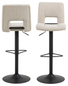 Scaun de bar Sylvia, Bej, 115x41.5x52 cm - Img 3