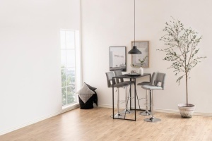 Scaun de bar Sylvia V1, Gri, 115x41.5x52 cm