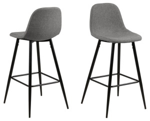 Scaun de bar Wilma V1, Gri, 101x46.6x51 cm - Img 3