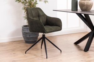 Scaun dining Brenda, Verde, 84.5x58x54.5 cm - Img 2