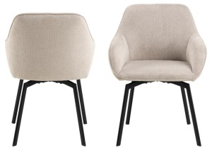 Scaun dining Clara, Bej, 83.5x58.5x55.5 cm - Img 4