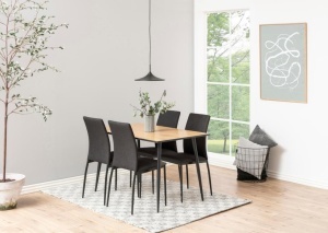 Scaun dining Demina V1, Gri, 92x43.5x53 cm - Img 2