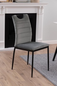 Scaun dining Dia, Gri, 91.5x43.5x53 cm - Img 2