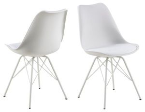 Scaun dining Eris, Alb, 85.5x48.5x54 cm - Img 5