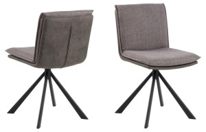 Scaun dining Flynn V1, Gri, 85x47x59 cm - Img 3