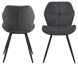 Scaun dining Petri, Gri, 82.5x48x55 cm - Img 4