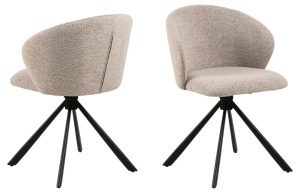 Scaun dining Pippa, Bej, 80x46x58 cm - Img 6