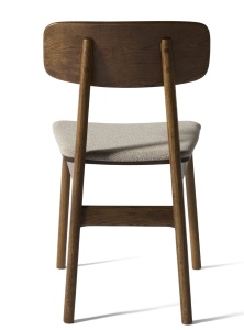 Scaun LIVO, Stejar inchis, 55x82x46 cm - Img 3