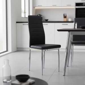 Scaun Parker, Negru/Argintiu, 41x48x96 cm - Img 2