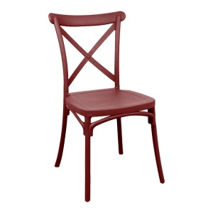 Scaun stivuibil Crossie, Burgundy, 46x41x84 cm - Img 1