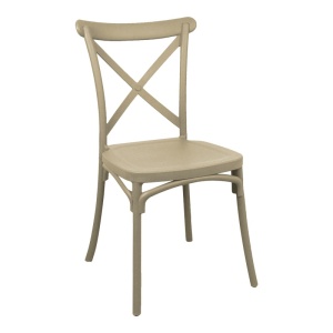 Scaun stivuibil, Crossie, Pako, Cappuccino 43x53x88 cm