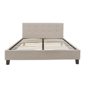 Set 2 piese Cadru de pat si Saltea Mago-Nemesis, Crem, 213x167x88 cm - Img 3