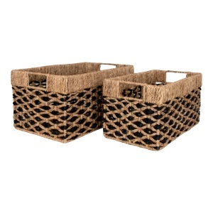 Set 2 piese Cosuri decorative Salar, Negru, 40x25x21 cm - Img 4