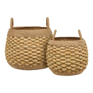 Set 2 piese Cosuri decorative Strahan, Natural, 38.5x38.5x30 cm - Img 4