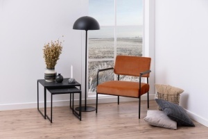 Set 2 piese Masute de cafea stivuibile Infinity, Negru, 45x50x50 cm - Img 2
