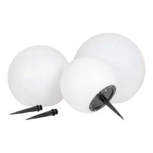 Set 3 piese Lampi LED solare si reincarcabile Lifton, Alb, 20x20x20 cm - Img 4