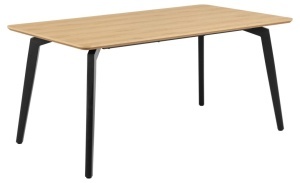 Set 5 piese Masa dining si Scaune Cadiz V2, Natural, 75x160x90 cm - Img 3