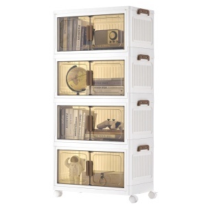 Set de Cutii de Depozitare Dennys, Alb, 55x31x111 cm