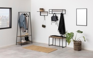 Suport umerase Seaford, Negru, 165x77x37 cm - Img 2