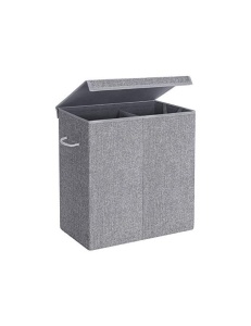 Szennyeskosár 142 L, Songmics, LCB02G, szürke, 60 x 36 x 66 cm