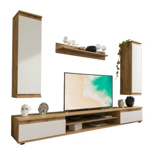 TV komód szett, Sandro, tölgy, 175x37x160 cm