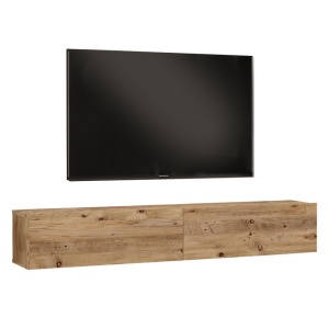 TV-szekrény fali, Dello, sonoma színű, 180x31,6x29,6cm