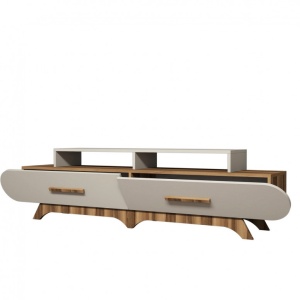 TV-szekrény, Flora, Dió, Krém - Img 4