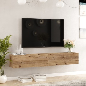 TV-szekrény, FR8, Fenyő, 180x29,6x31,6 cm - Img 2