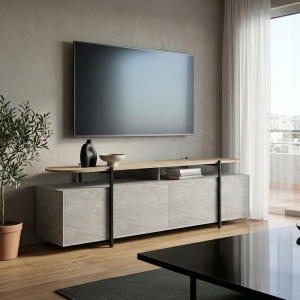 TV-szekrény, Medousa, szürke, 35.5x160x50 cm