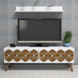 TV-szekrény, Nisan, Fehér - Img 3