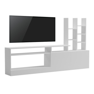 TV-szekrény, Seruno, Fehér, 170x25x100 cm