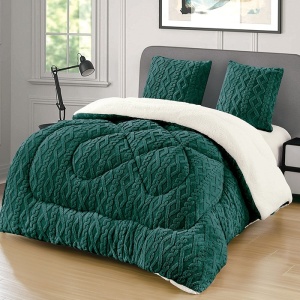 Vastag, szőrmés Cocolino paplan, Wave V35, zöld, 4.5kg, 200x230 cm