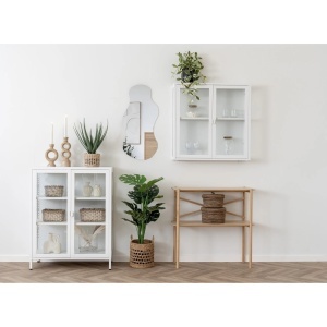 Vitrina suspendata Brisbane, Alb, 18x80x80 cm - Img 3