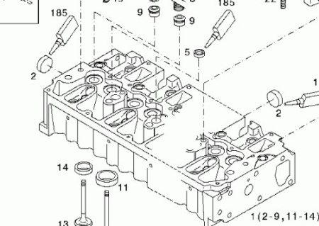 GLAVA MOTORA VOLVO EC140B LC 21026496