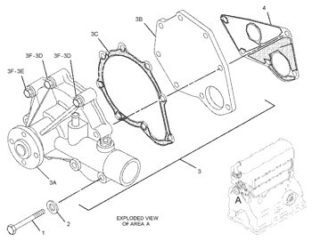 Wasserpumpe Passend Für Mitsubishi S4Q S4Q2 S4S - 32A45-00022 32A45-00010