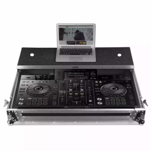 UDG Ultimate Flight Case Pioneer XDJ-RX2 Silver Plus (Laptop Shelf + Wheels)