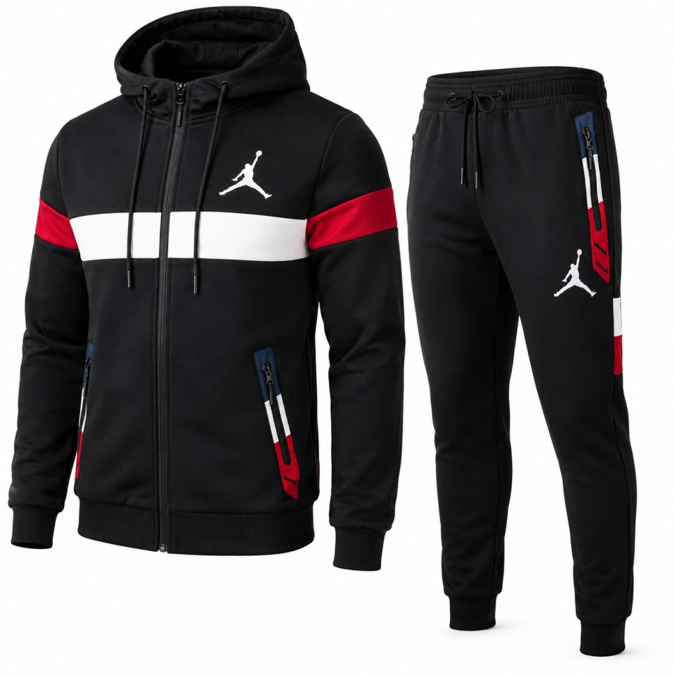 Trening bărbați sport casual cu fermoar și glugă T554