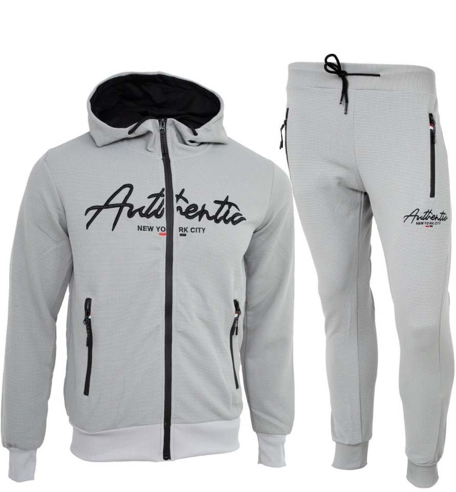 Trening barbati model slim fit cu gluga T293