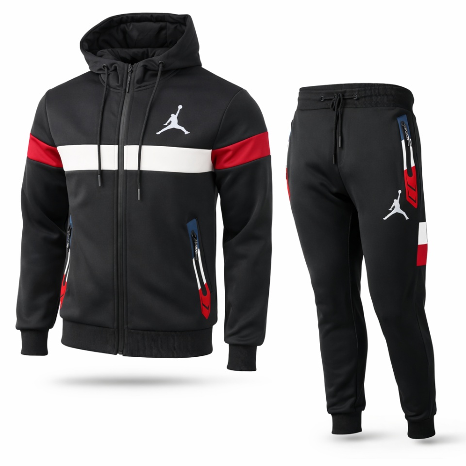 Trening bărbați sport casual cu fermoar și glugă T554