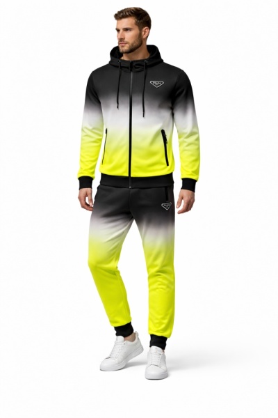 Trening bărbați sport casual cu fermoar și glugă T663 - Img 2