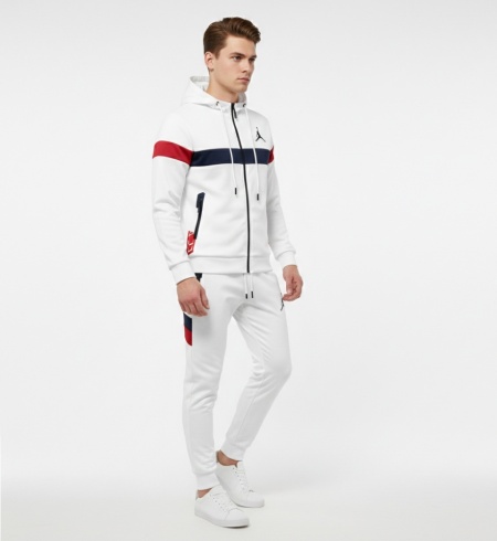 Trening bărbați sport casual cu fermoar și glugă T552 - Img 2