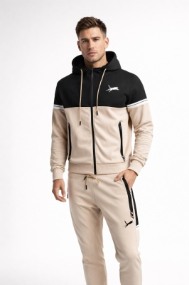 Trening bărbați sport casual cu fermoar și glugă T668 - Img 2