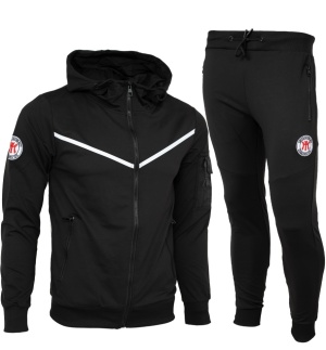 Trening barbati cu gluga slim fit negru T420 - Img 1