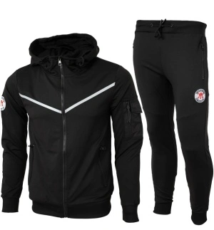 Trening barbati cu gluga slim fit negru T420 - Img 3