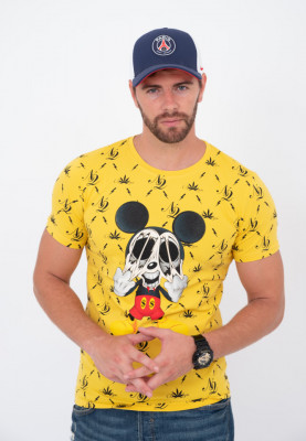 Tricou imprimeu Mickey galben N199