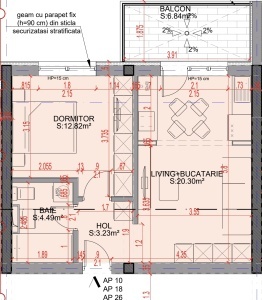 Apartament 2 camere OS, 10/18/26,bl2, suprafata 47.68 mpt, Theodor Pallady, Nicolae Teclu Metrou, EFY Residence