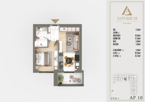 Apartament 2 camere studio, Bloc C etaj 1 nr. 10 – Astorium Life - Img 1