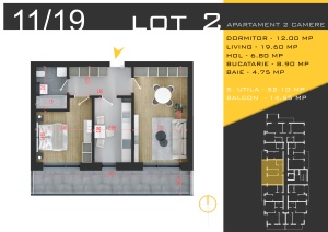 Apartament 2 camere decomandat, nr 11-19-27, bl2, suprafata 66.67 mpt ,Theodor Pallady, Nicolae Teclu Metrou, Rossa Residence